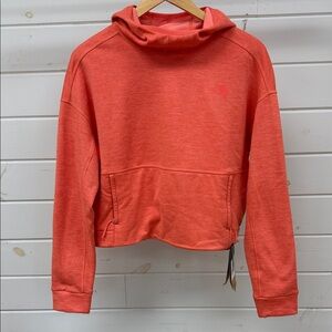 The North Face Canyonlands Cropped Emberglow Orange Heather Hoodie Small NWT